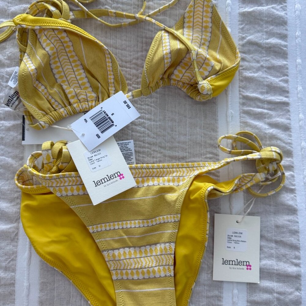 Rekka String Bikini Top in Luchia Yellow